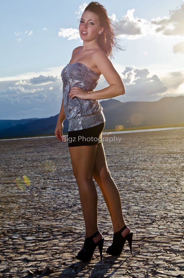 Female model photo shoot of Phoebe Lee in Dry Lake Bed