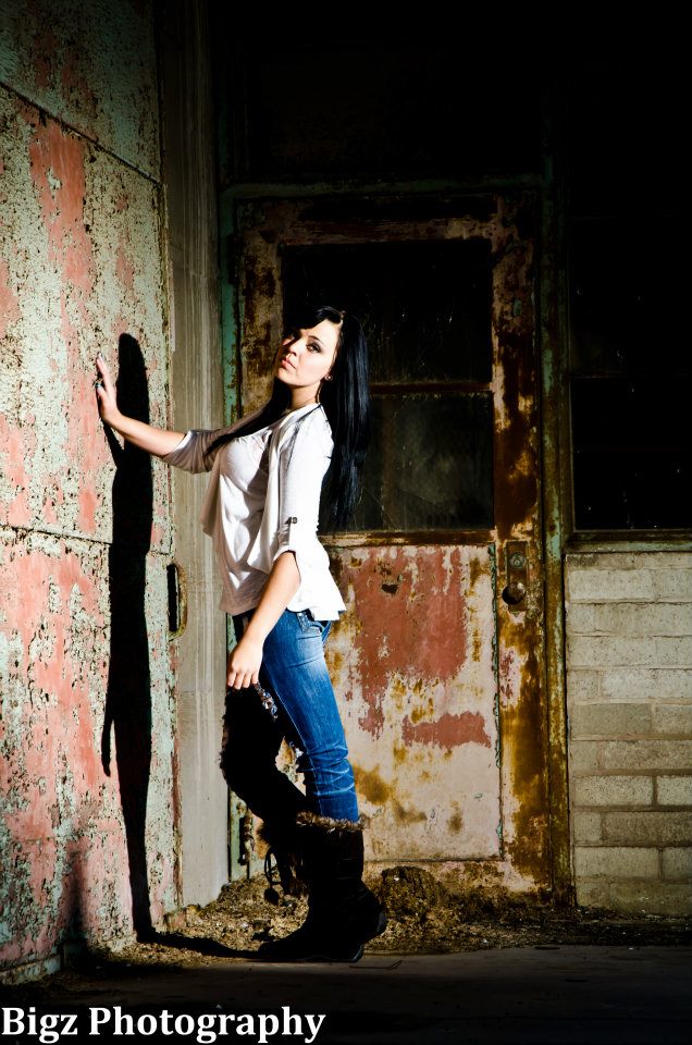 Female model photo shoot of Phoebe Lee in Warehouse