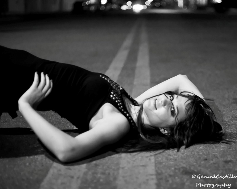 Female model photo shoot of Rosalind Kate by Gerard  in Downtown Austin, TX, makeup by Lizbeth Mejorado