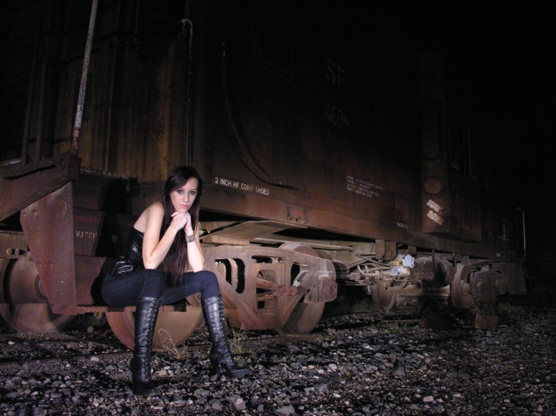 Male model photo shoot of L Bass in Nacogdoches Train Yard