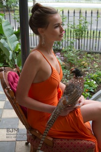 Female model photo shoot of Chely Hawke in Morrison Villa, Melbourne, Australia, clothing designed by Chely Hawke