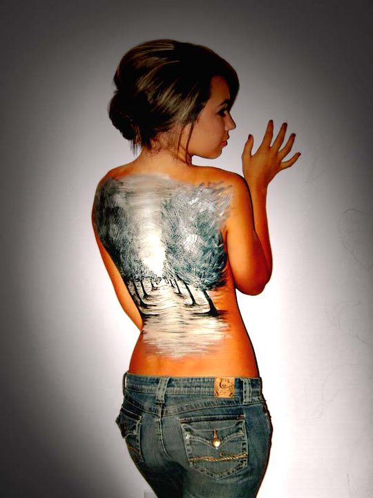 Female model photo shoot of Skin Art Canvas in Riverside