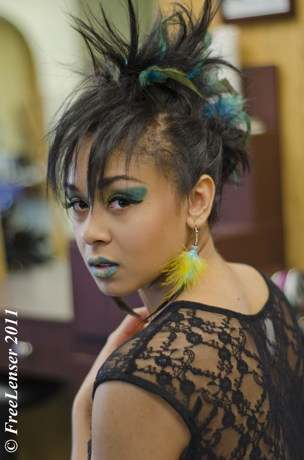 Male and Female model photo shoot of FreeLenser and Heather Riley in Zen Hair Salon