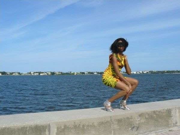 Female model photo shoot of Pearl Bandhu in Juno Beach. FL