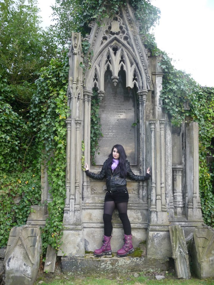 Female model photo shoot of Shivvy in Necropolis Glasgow