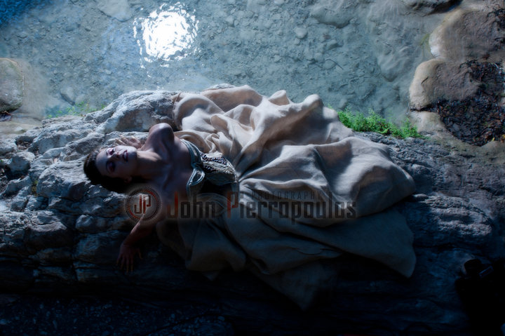 Female model photo shoot of Marilena Dim by John_Pierropoulos in Neda's Waterfalls, makeup by Fairy_Pinki
