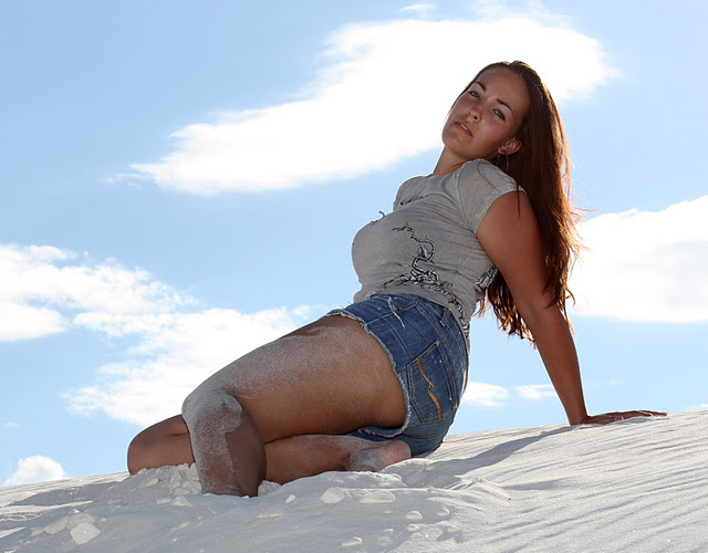 Male and Female model photo shoot of SV Studios and Danielle Chelsey in White Sands, New Mexico