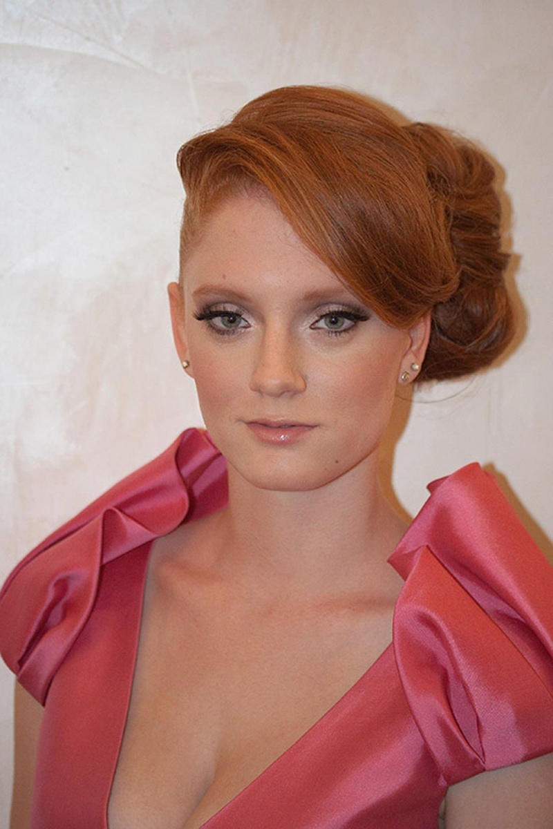Female model photo shoot of Faye Brandt by Sandy Ramirez in Henri Bendel's, NYC, makeup by Cassidy Renee Boch