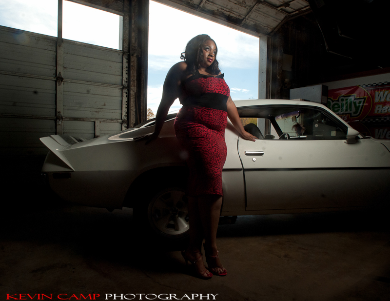 Female model photo shoot of AM Rose in Bernards Autoshop , Norman Oklahoma