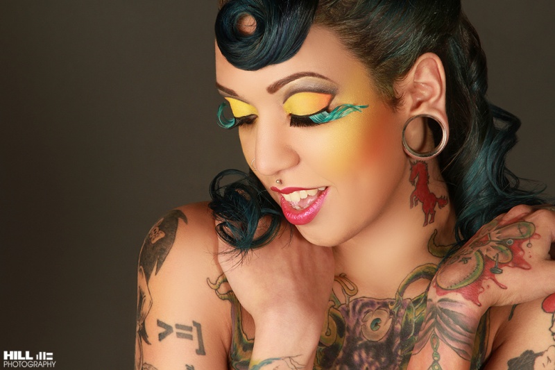 Female model photo shoot of Giinny, makeup by Makeup Art by Bre Kali