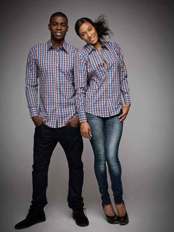 Female and Male model photo shoot of STUDIOALADE, Mimeki and Oheni by John Ng in Chicago, hair styled by ZIFFANTHONY, makeup by Theresa Jones MUA and Makeup by Marie Wood
