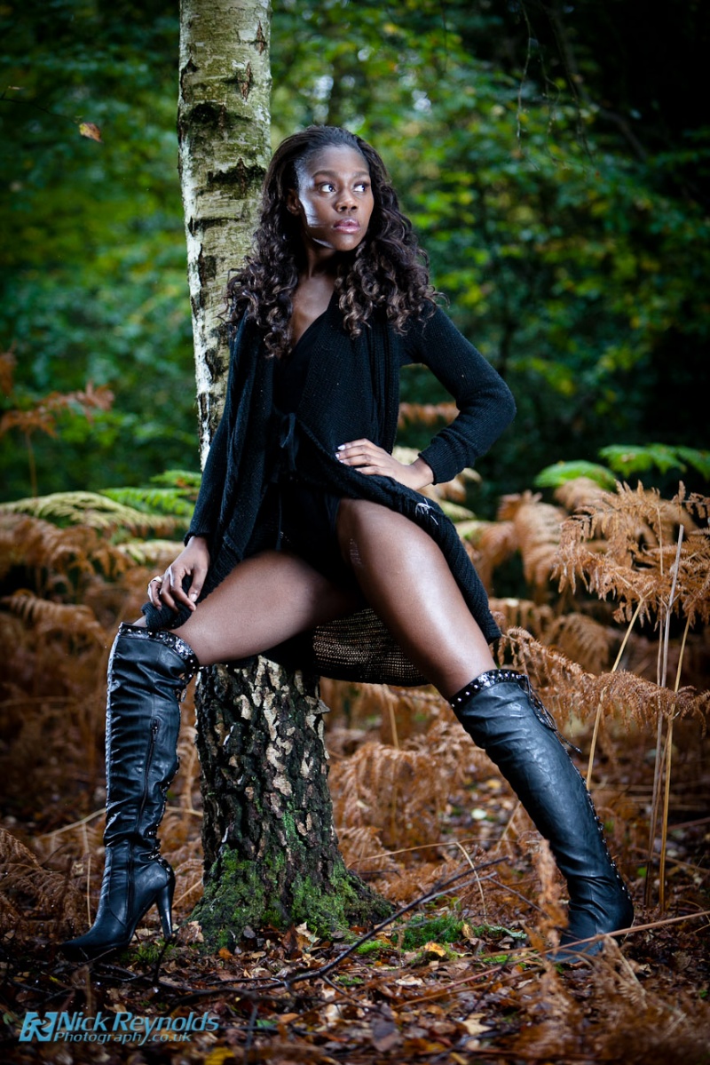 Female model photo shoot of Coco Jean-jacque in eppin forrest