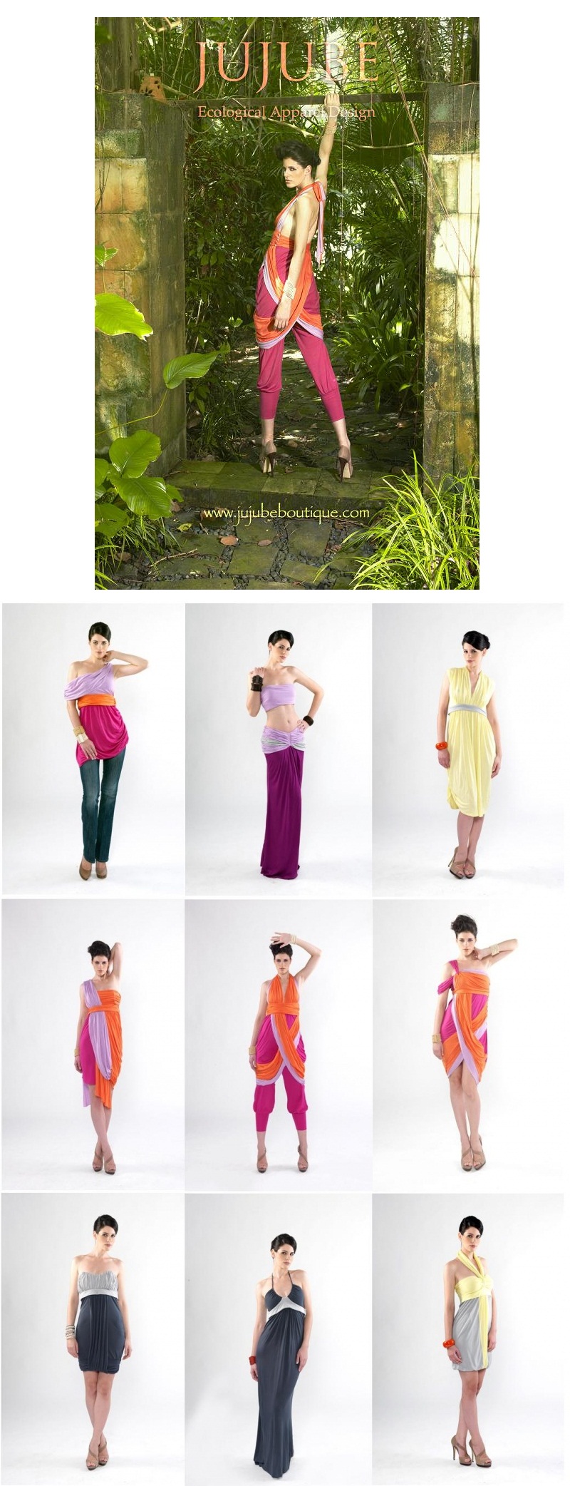 Female model photo shoot of Dora Somogyi in Singapore, clothing designed by JUJUBE Eco Apparel