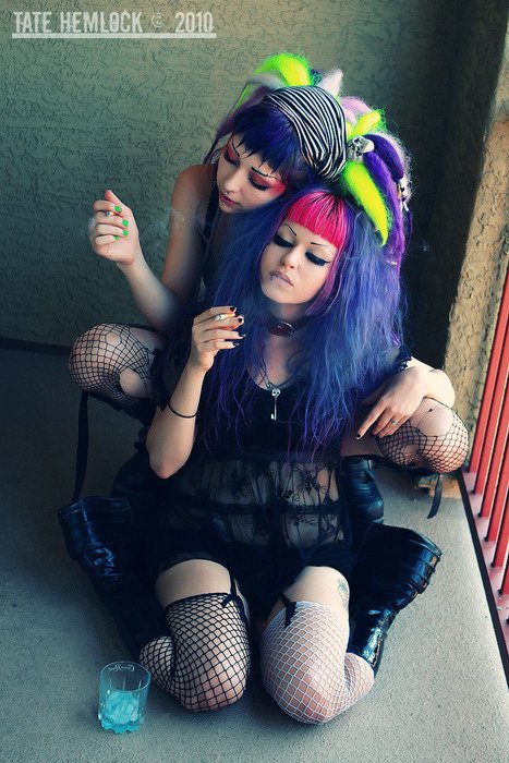 Female model photo shoot of Deathdoll