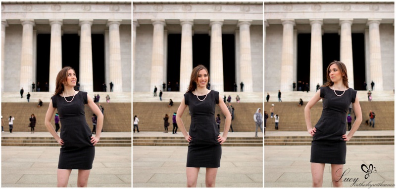 Female model photo shoot of LucyInTheSkyWithCanon and Hazel Sinclair in Lincoln Memorial, Washington DC, makeup by ART of Faces