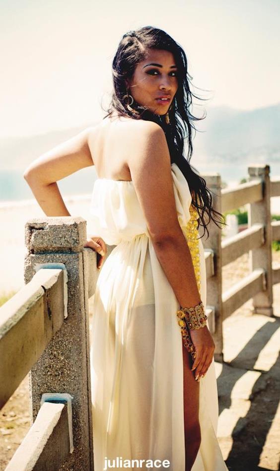 Female model photo shoot of Sanz Sarif  in Santa Monica Pier