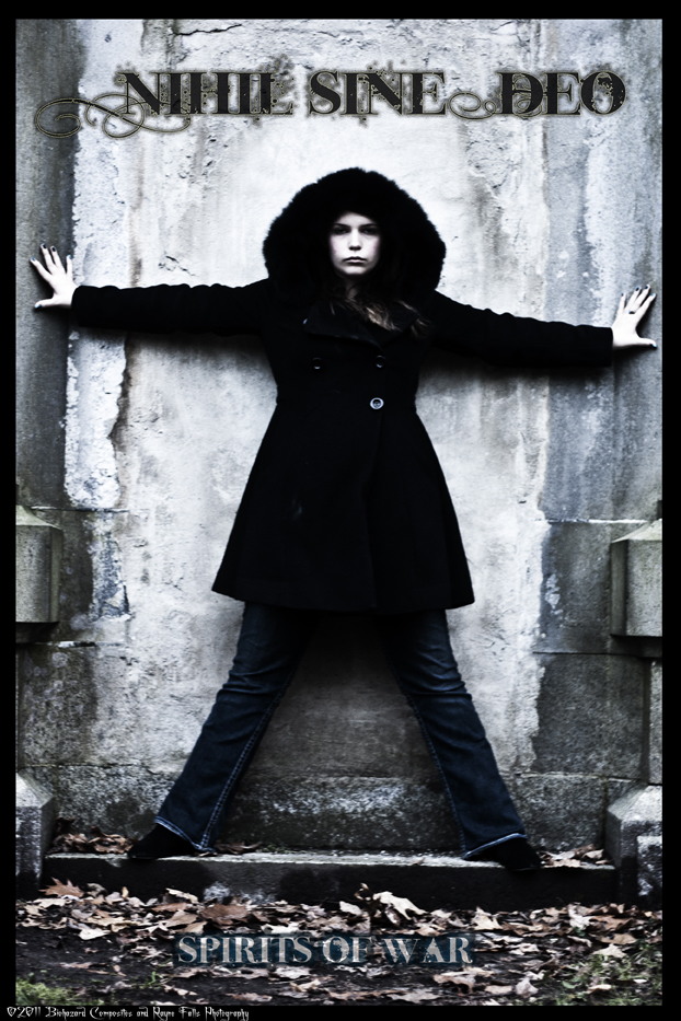 Female model photo shoot of Biohazard Composites and Vaslissa Midnight in Mt Hope Cemetery, Rochester NY