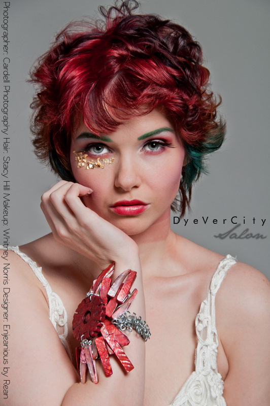 Female model photo shoot of DyeVerCity