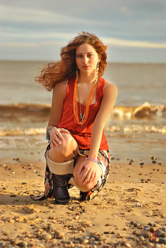 Female model photo shoot of JessieVanG by Tascha Dearing in lowestoft beach