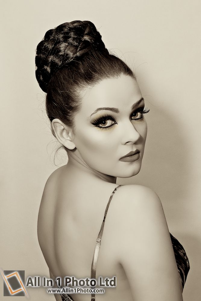 Female model photo shoot of Victoria Peachey by Allin1photo, makeup by Ayesha R Rob MUA