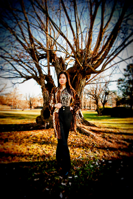 Female model photo shoot of Mariko0o0o0o by Adventures In Light in Fenway Garden, Boston, MA