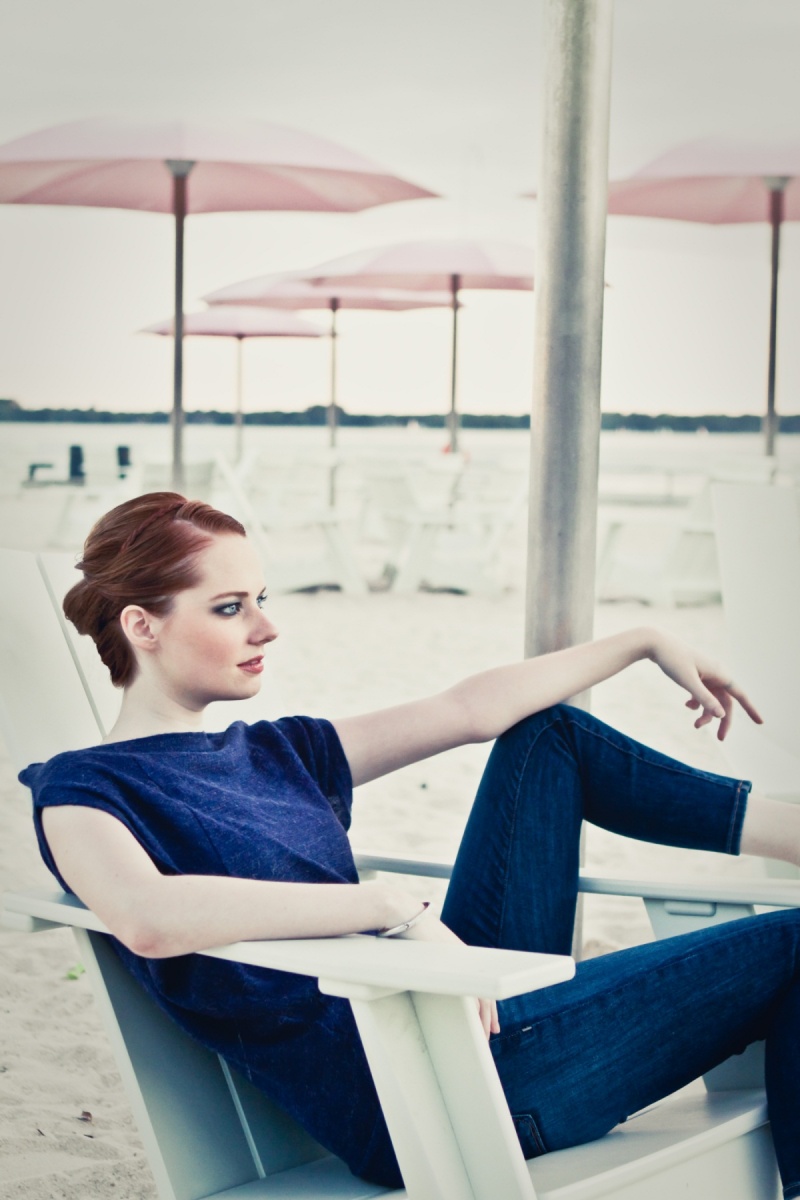 Female model photo shoot of Becca Gordon in Sugar Beach, Toronto