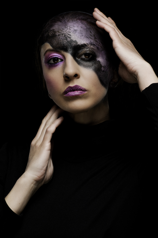 Female model photo shoot of klaine makeup