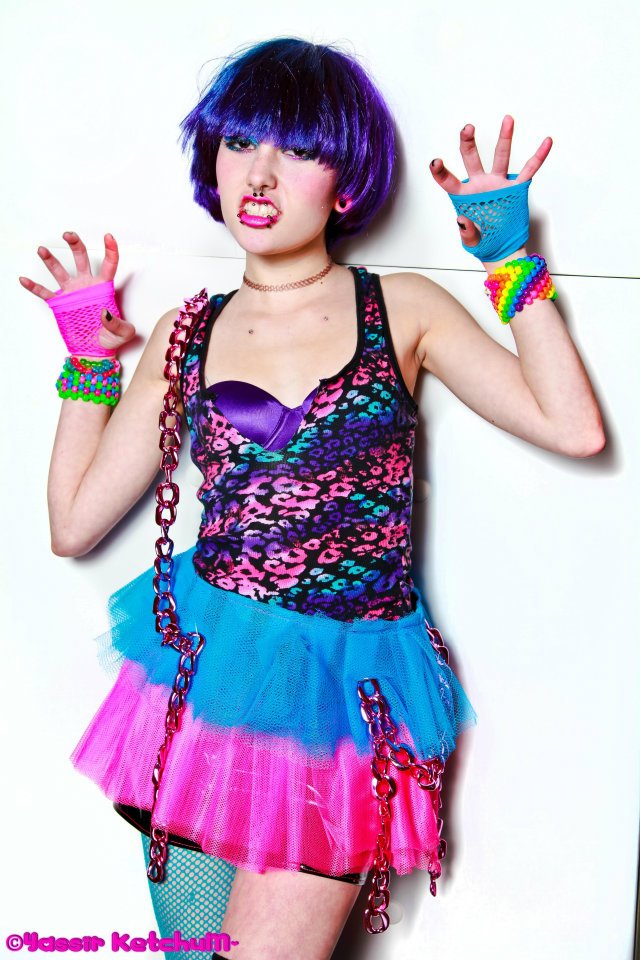 Female model photo shoot of Candy-Rock Couture in Chrystie 141, hair styled by Tracy Balan