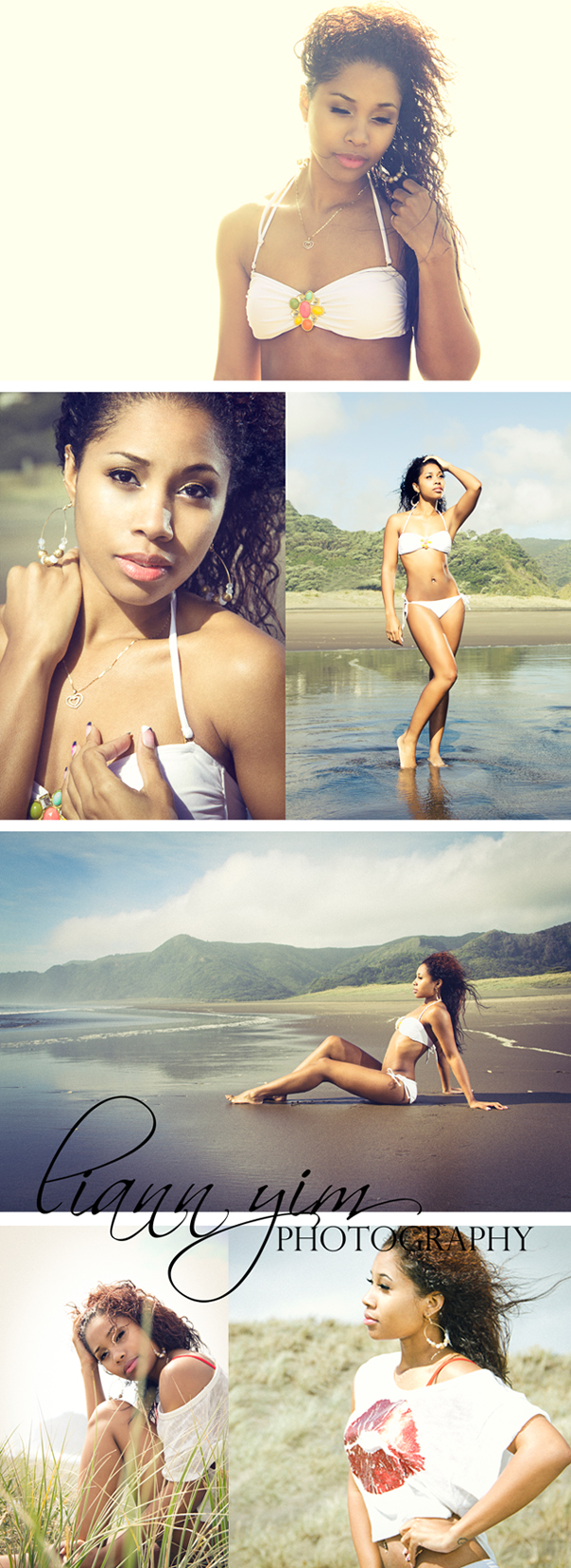 Female model photo shoot of ANGEL UNIQUE in Piha Beach New Zealand