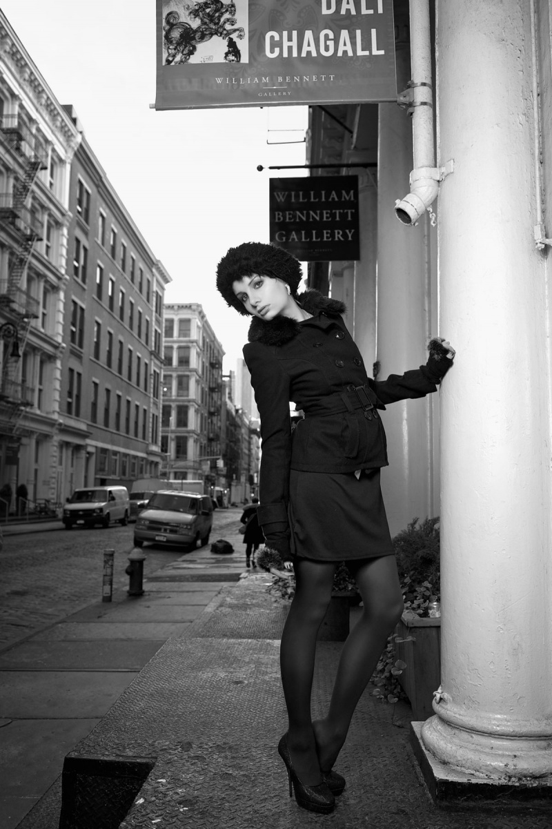 Female model photo shoot of Julieana by Jon Josephs in New York City - Soho, makeup by Anabel Vargas Makeup 