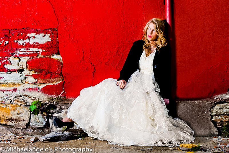 Female model photo shoot of Michaelangelos Photo in Street