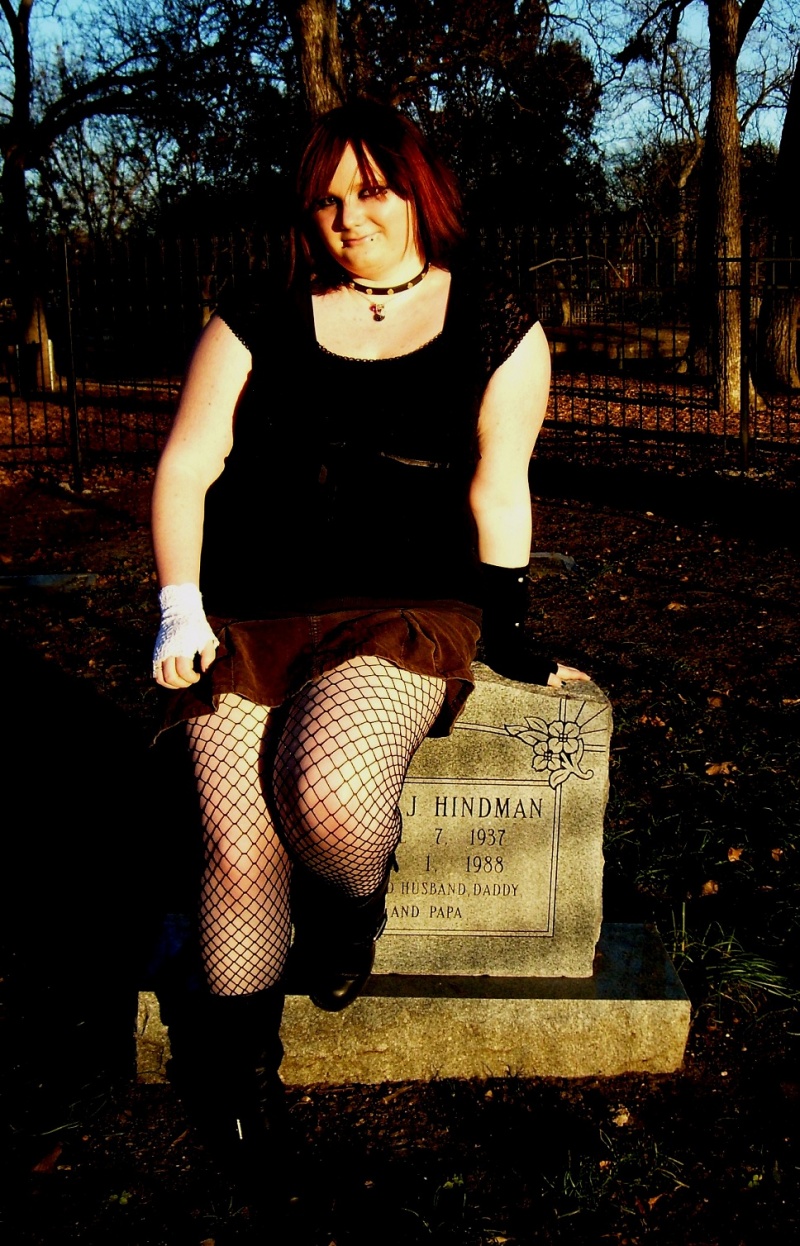 Female model photo shoot of Azra-Renny in Carrollton Farmers Branch Cemetery