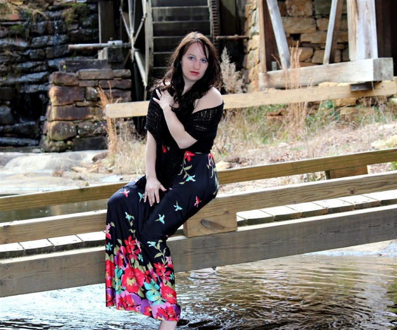 Female model photo shoot of Kari Sanderlin by PhotosByMichaelDean in Yates Mill Pond
