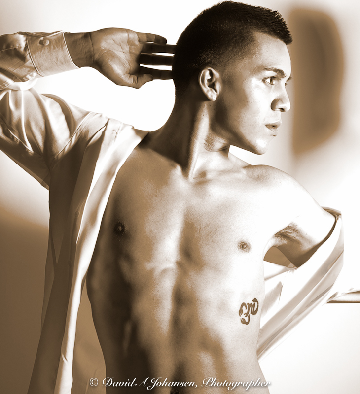 Male model photo shoot of Topher Martinez by David Johansen
