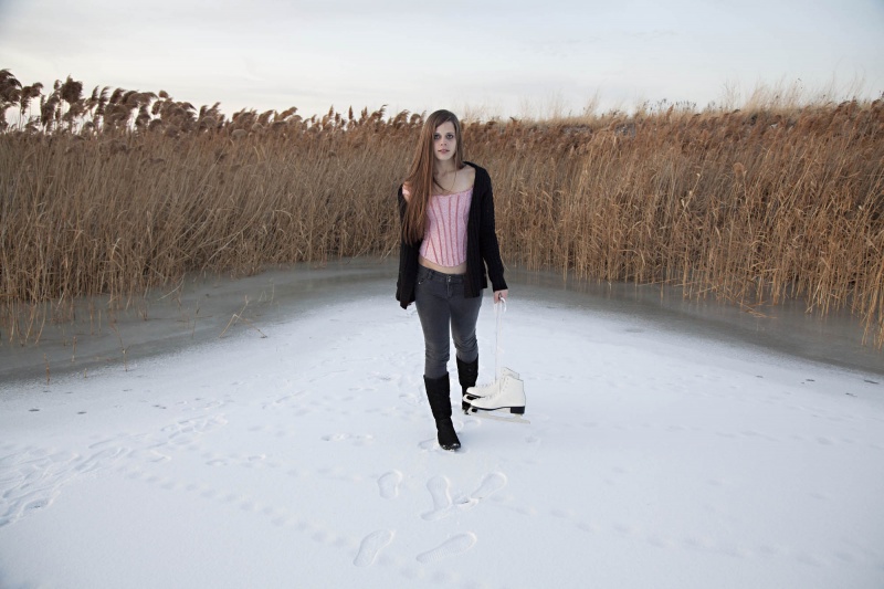 Female model photo shoot of Kaitie Brainerd in The Great Salt Lake