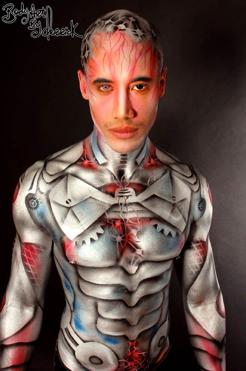 Male model photo shoot of New York Body Painter in NYC