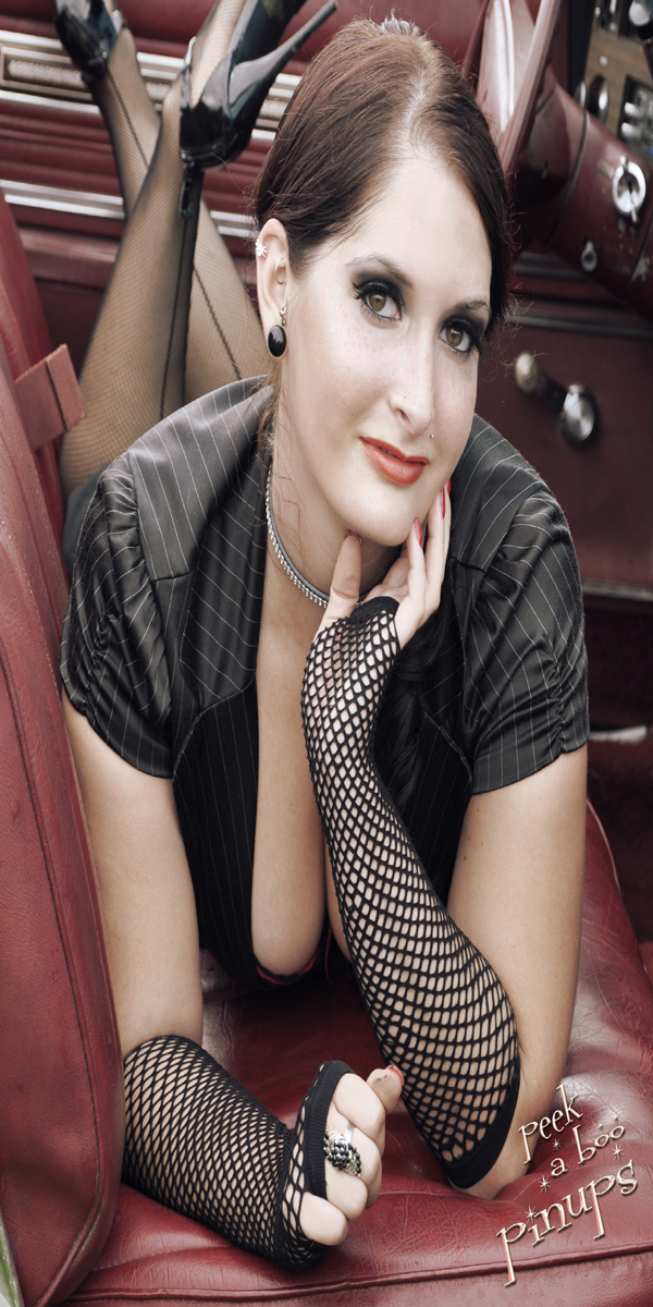 Female model photo shoot of Aly Katt  in Elkhorn Car Show