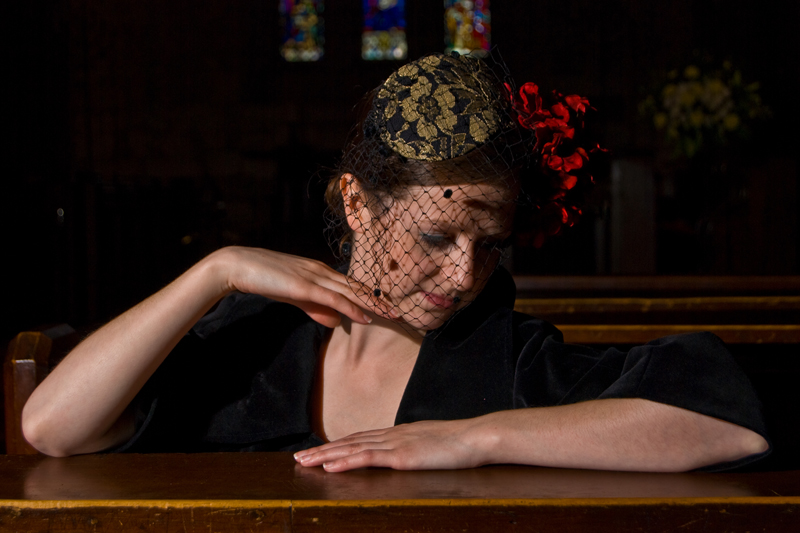 Female model photo shoot of PirateRed in St Machar Cathedral