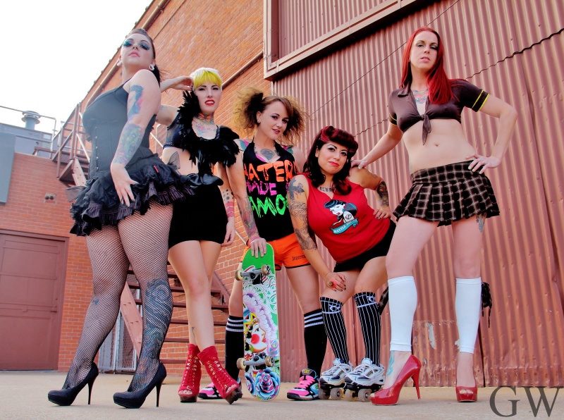 Female model photo shoot of The Painted Dolls
