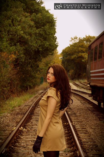 Female model photo shoot of ChantelleWilkinson in Abandoned Railway