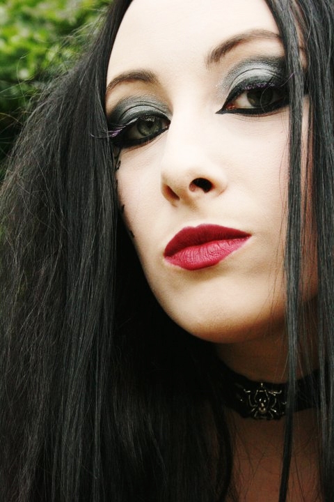 Female model photo shoot of Peculiar Vision and Weeping Willow in Glasgow Necropolis