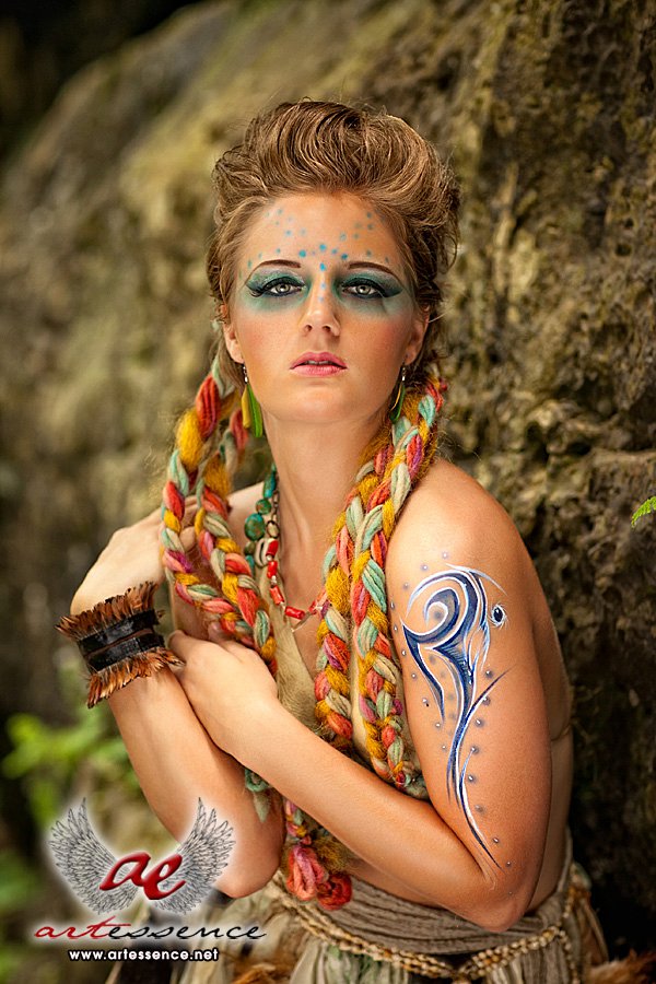 Female model photo shoot of Twig Noir Styling in Tribal