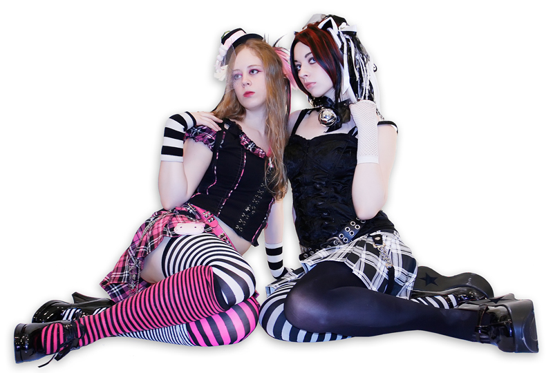 Male and Female model photo shoot of That Trend , Little Alice and Ophelia Darkly
