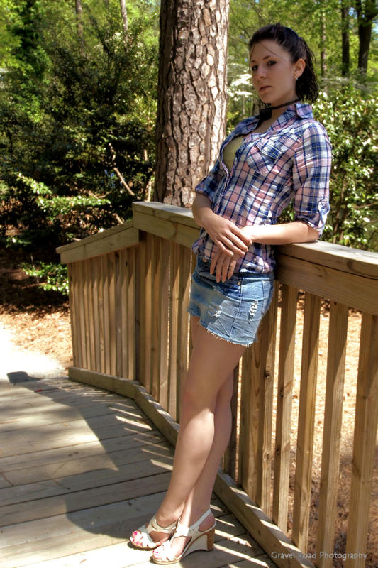 Female model photo shoot of Anastasia Morrow in Botanical Gardens, VA