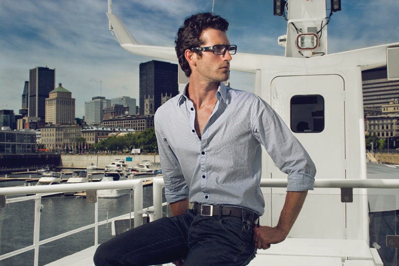 Male model photo shoot of Ted Puglia by Cesar Ochoa in Vieux Pprt, Old Montreal - Belvue yatch