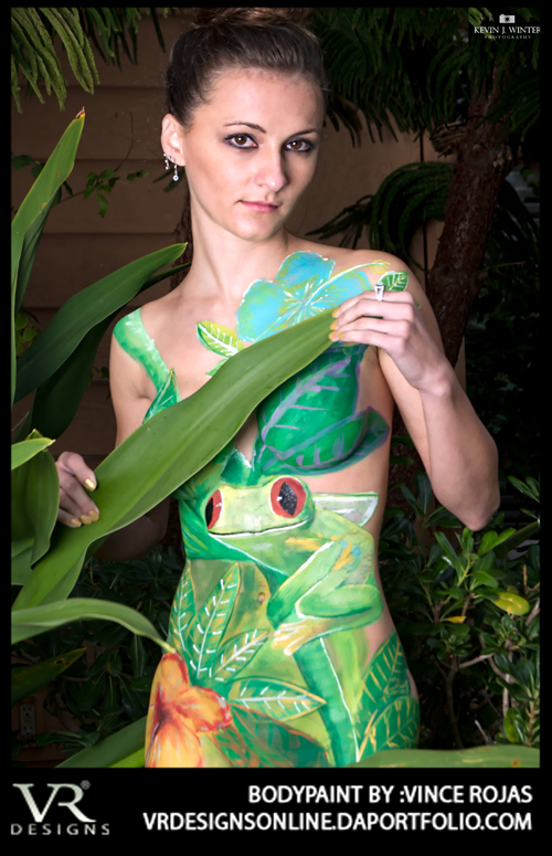 Male and Female model photo shoot of vrbodypaint and Sarah Ree in Kissimmee Florida
