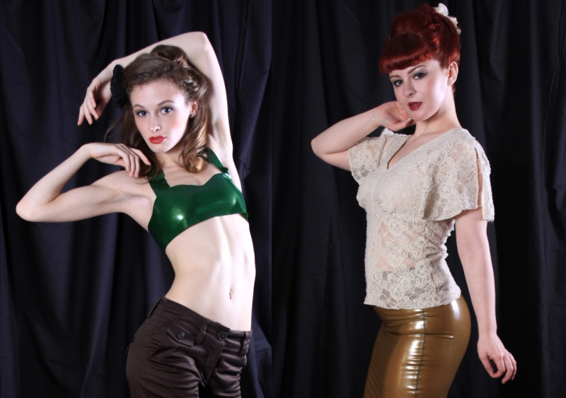 Female model photo shoot of Killer Instinct and Holly Danger, makeup by Killer Instinct, clothing designed by EHT Design