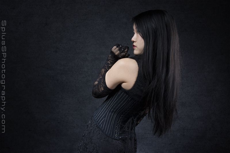 Female model photo shoot of Lira Yin by Black Room Photo