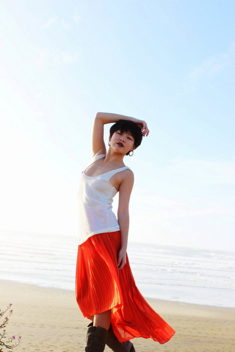 Female model photo shoot of NicoleValencia in Ocean Beach