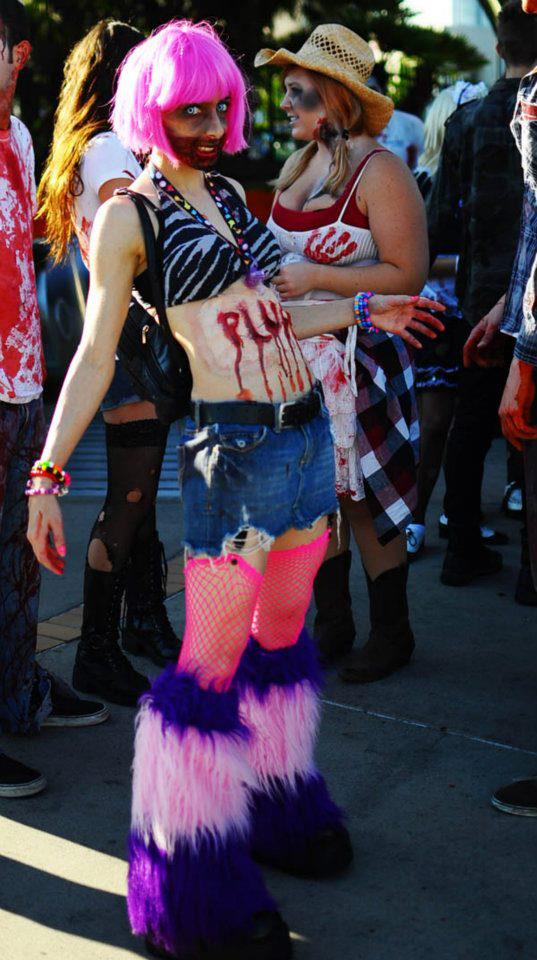 Female model photo shoot of Gogo Zombie in Hollywood Zombie Crawl